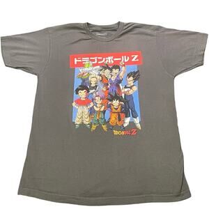 DragonBall Z‎ Gray Graphic Tee T Shirt Mens Size Large 42/44 Toei Animation